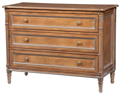 Lot 109 - Louis XVI Style Walnut Stained Commode Height...