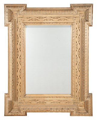 Lot 308 - English Carved Pine Mirror Height 65 inches,...