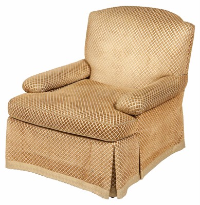 Lot 188 - Contemporary Gold Upholstered Club Chair...