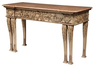 Lot 277 - George III Style Carved and Painted Mahogany...