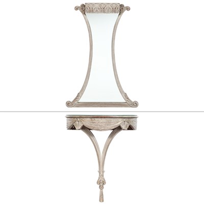 Lot 156 - Art Deco Style Painted Trompe L'oeil Mirror...