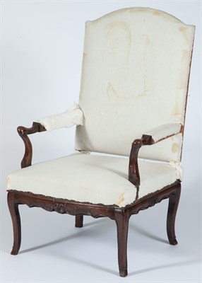Lot 170 - Regence Style Carved Walnut Armchair Height 43...