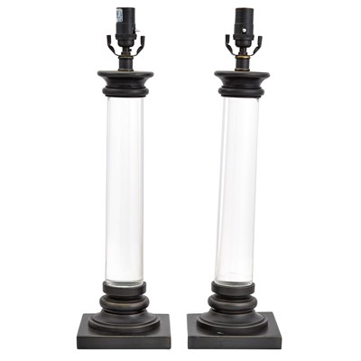 Lot 200 - Pair of Acrylic and Black Painted Metal...