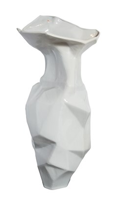 Lot 335 - Art Moderne Style White Glazed Ceramic Floor...