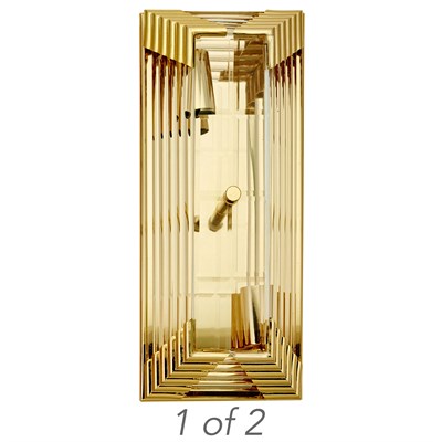 Lot 315 - Pair of Gilt-Metal and Glass Two-Light Sconces...