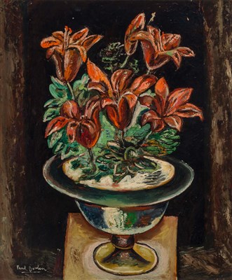 Lot 1162 - Paul Burlin American, 1886-1969 Red Lillies,...