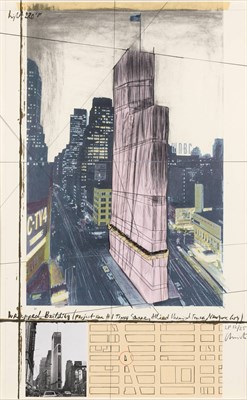 Lot 44 - Christo and Jeanne-Claude WRAPPED BUILDING,...