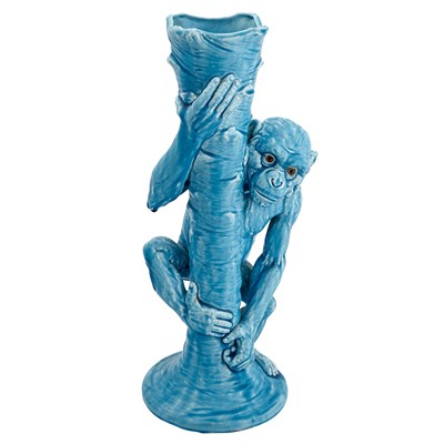 Lot 334 - Victorian Style Cobalt Ground Majolica Garden...