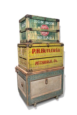 Lot 208 - Group of Three Advertising Chests Comprising...