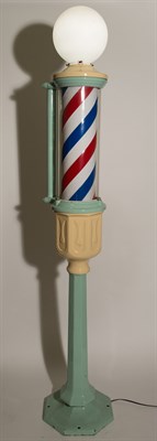 Lot 223 - Lighted Barber Pole Circa early 20th Century...