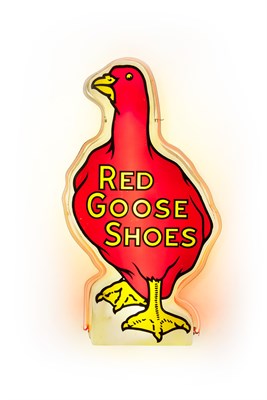 Lot 211 - Red Goose Shoes Neon Sign Plastic with neon....