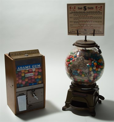 Lot 215 - Pair of Vintage Gumball Vending Machines 'Baby...