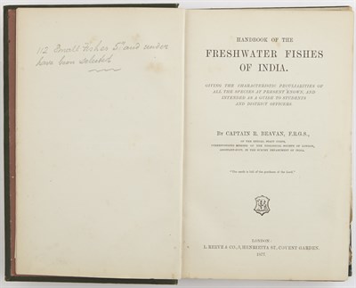 Lot 26 - BEAVAN, CAPTAIN R. Handbook of The Freshwater...