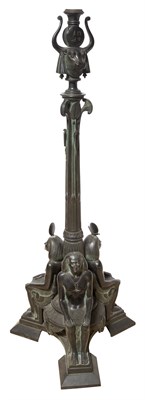 Lot 436 - Egyptian Revival Patinated-Bronze Gueridon...