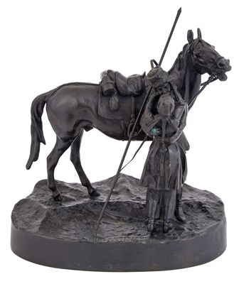 Lot 155 - Bronze Group of Cossack's Return After the...