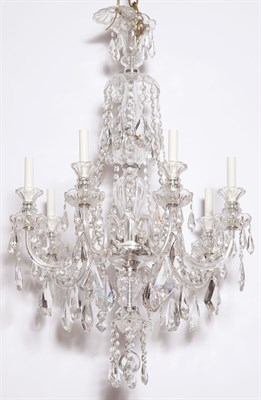 Lot 237 - George III Style Cut Glass Six-Light...