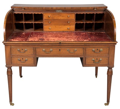 Lot 245 - George III Mahogany Roll-Top Desk Circa 1780...