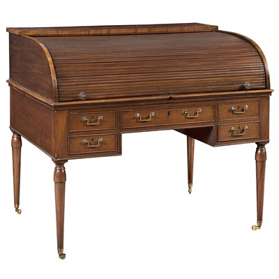 Lot 245 - George III Mahogany Roll-Top Desk Circa 1780...