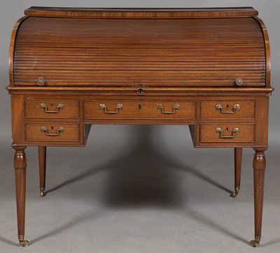 Lot 245 - George III Mahogany Roll-Top Desk Circa 1780...