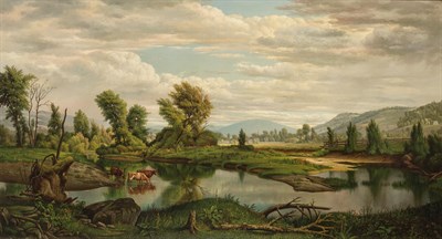 Lot 30 - Levi Wells Prentice American, 1851-1935 Cows...