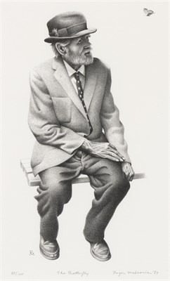 Lot 59 - Roger Medearis THE BUTTERFLY Lithograph, 1989,...