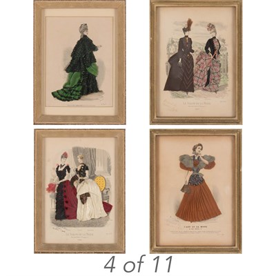 Lot 97 - [FASHION] Group of eleven plates from 19th...