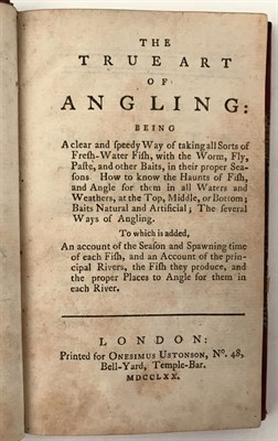 Lot 275 - [SMITH, JOHN] The True Art of Angling......