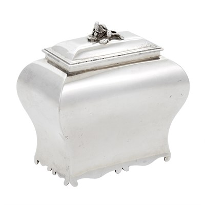 Lot 256 - George III Sterling Silver Tea Caddy John...