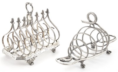 Lot 277 - William IV Sterling Silver Toast Rack Charles...