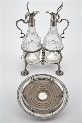 Lot 257 - George III Sterling Silver Cruet Frame Samuel...