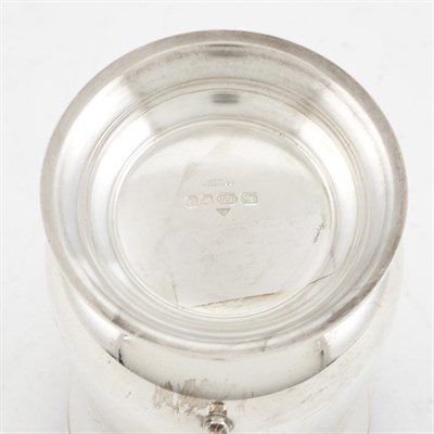 Lot 298 - Three English Sterling Silver Mugs One marked...