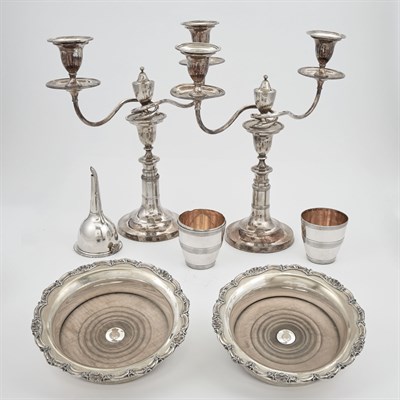 Lot 269 - Group of Sheffield Plate Table Articles 19th...