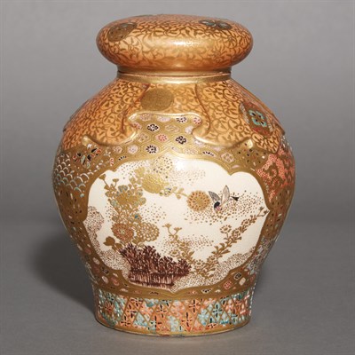 Lot 31 - Japanese Satsuma Covered Vase Meiji/Taisho...
