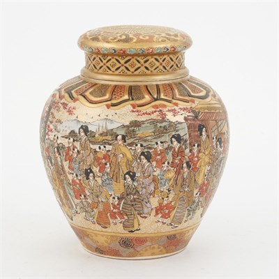 Lot 351 - Japanese Satsuma Style Gilt, Hand-Painted and...
