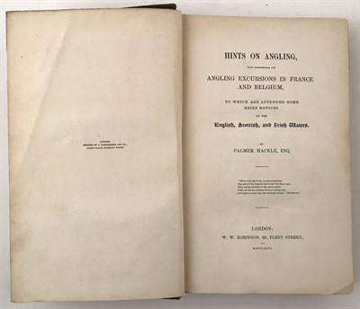 Lot 125 - HACKLE, PALMER [=BLAKEY, ROBERT] Hints on...