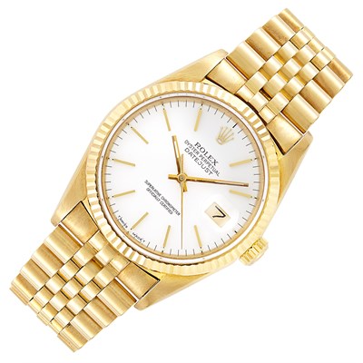 Lot 81 - Mans Gold Bracelet Watch, 27 Jewels, Rolex,...
