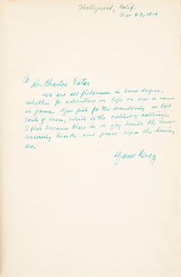 Lot 114 - GREY, ZANE Tales of Fishes. New York: Harper &...