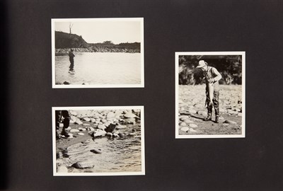 Lot 111 - [GREY, ZANE] GREY, ROMER. Album of photographs...