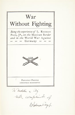 Lot 145 - PAGE, RODMAN L., Jr. War Without Fighting....