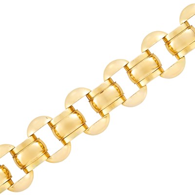 Lot 272 - Retro Wide Gold Bracelet