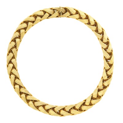 Lot 358 - Braided Gold Necklace