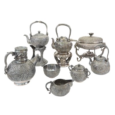 Lot 298 - Group of Japanese Export Silver Table Articles...