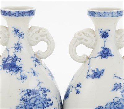 Lot 467 - Pair of Japanese Saito Blue and White...
