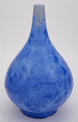 Lot 167 - Japanese Blue Ground Porcelain Bottle Vase...
