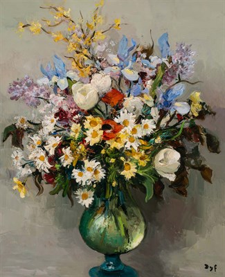 Lot 2107 - Marcel Dyf French, 1899-1985 Tulips and Iris...