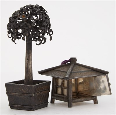 Lot 317 - Sterling Silver Model of a Tree; Together with...