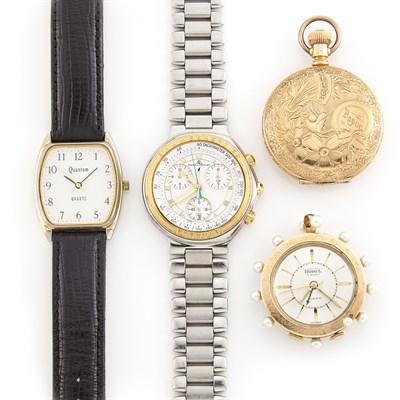 Lot 1662 - Group of Gold-Plated Wristwatches, Pocket Watch and Pendant-Watch