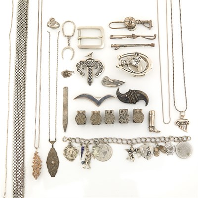 Lot 1704 - Group of Sterling Silver and Metal Jewelry