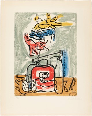 Lot 110 - Le Corbusier (1887-1965) UNITÉ V Color etching...