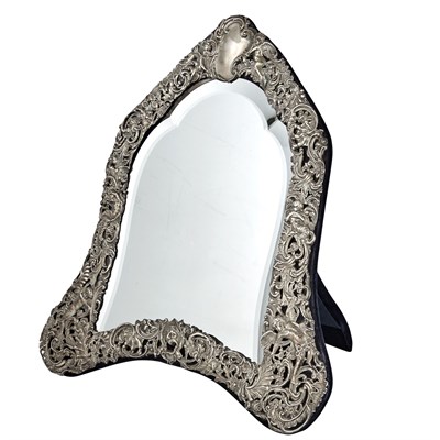 Lot 373 - Victorian Sterling Silver Dressing Mirror...